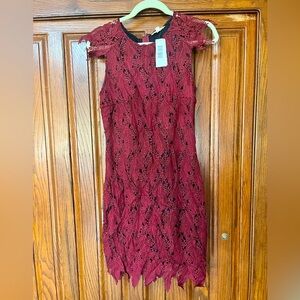 Lace overlay cocktail dress NWT